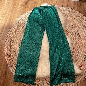 H2O ITALIA Wide Leg Satin Pants, Made in Italy - Size Small